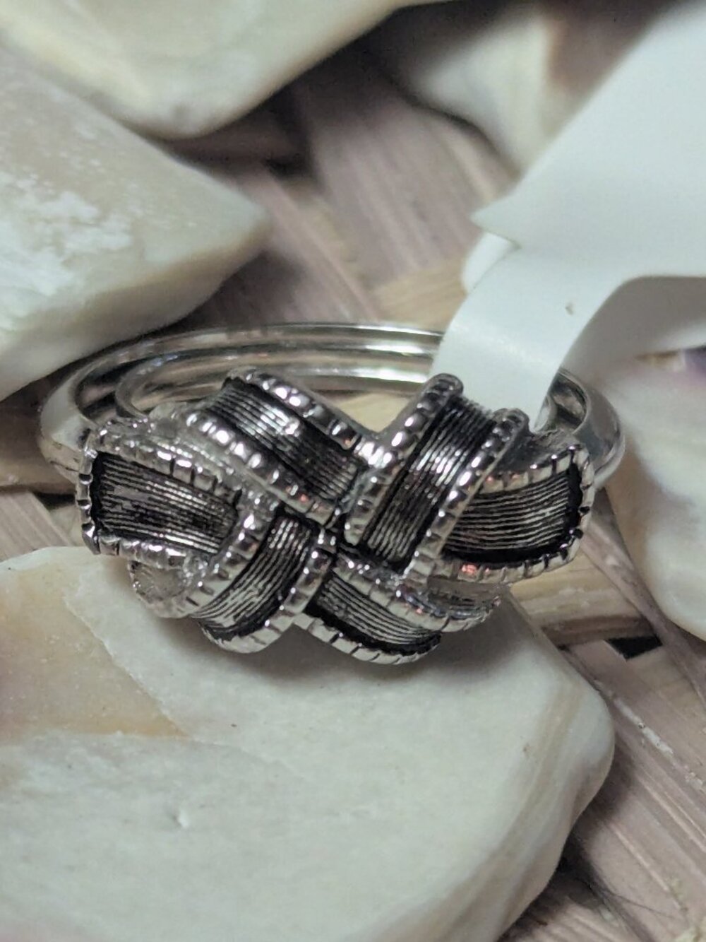 Avon Adjustable Silver Tone Ring Jewelry Knot Bow